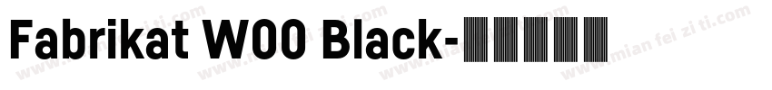 Fabrikat W00 Black字体转换